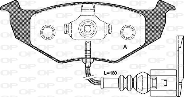 Open Parts BPA0609.11 - Тормозные колодки, дисковые, комплект www.autospares.lv