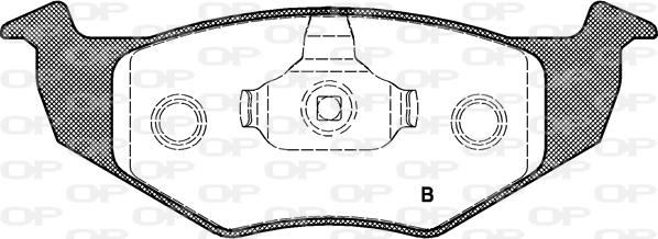 Open Parts BPA0609.20 - Тормозные колодки, дисковые, комплект www.autospares.lv