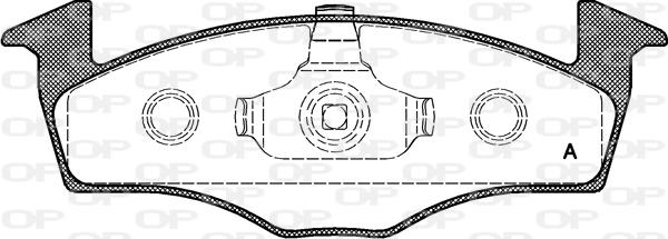 Open Parts BPA0609.20 - Тормозные колодки, дисковые, комплект www.autospares.lv