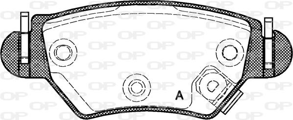 Open Parts BPA0685.22 - Тормозные колодки, дисковые, комплект www.autospares.lv