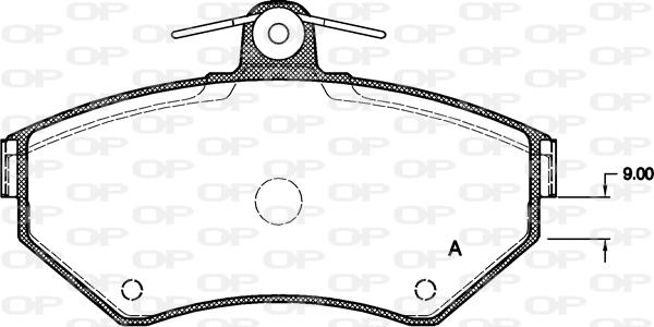 Open Parts BPA0631.10 - Тормозные колодки, дисковые, комплект www.autospares.lv