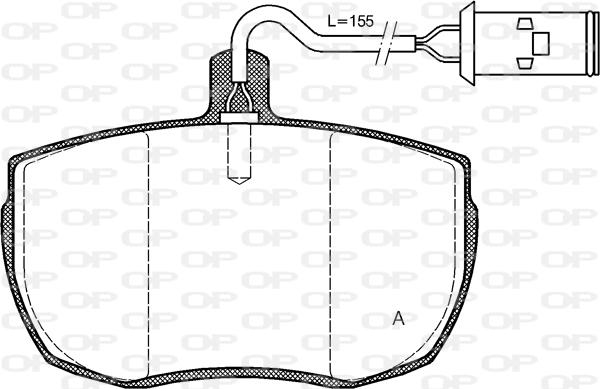 Open Parts BPA0056.22 - Тормозные колодки, дисковые, комплект www.autospares.lv