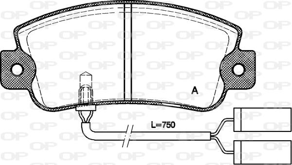 Open Parts BPA0025.22 - Bremžu uzliku kompl., Disku bremzes autospares.lv