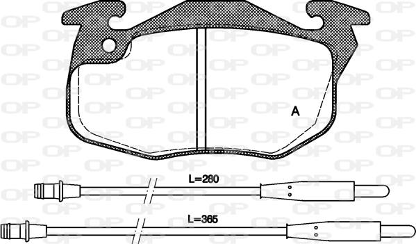 Open Parts BPA0192.34 - Тормозные колодки, дисковые, комплект www.autospares.lv