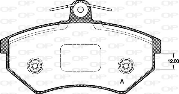 Open Parts BPA0134.50 - Тормозные колодки, дисковые, комплект www.autospares.lv