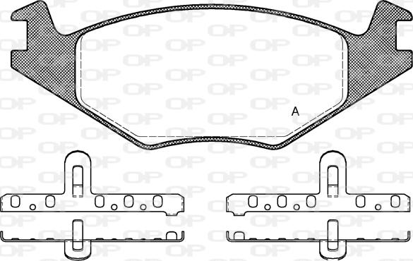 Open Parts BPA0171.20 - Тормозные колодки, дисковые, комплект www.autospares.lv