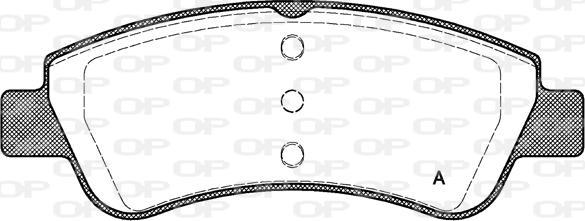 Open Parts BPA0840.20 - Тормозные колодки, дисковые, комплект www.autospares.lv