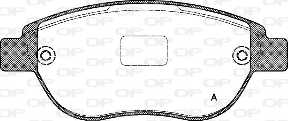 Open Parts BPA0841.00 - Тормозные колодки, дисковые, комплект www.autospares.lv