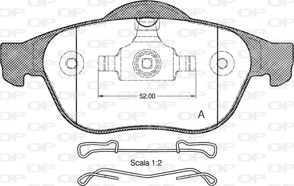 Open Parts BPA0843.10 - Bremžu uzliku kompl., Disku bremzes autospares.lv