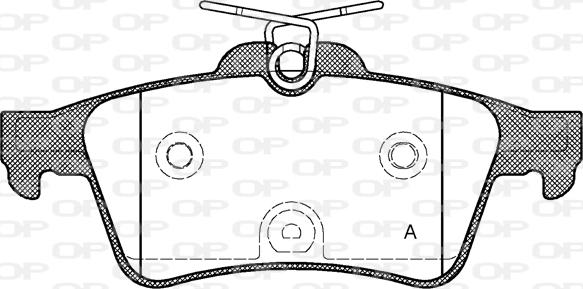 Open Parts BPA0842.40 - Тормозные колодки, дисковые, комплект www.autospares.lv