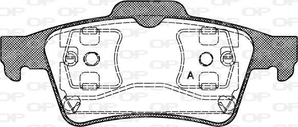 Open Parts BPA0842.00 - Тормозные колодки, дисковые, комплект www.autospares.lv