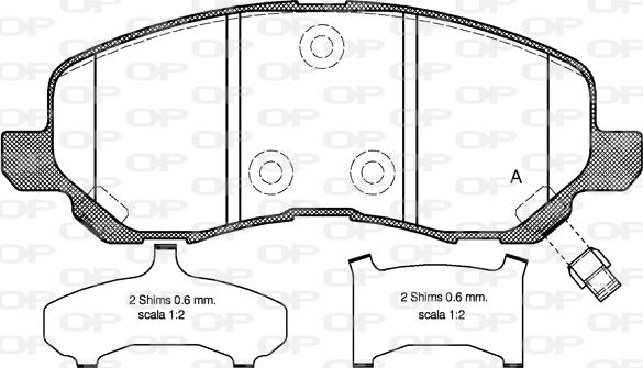 Open Parts BPA0804.31 - Bremžu uzliku kompl., Disku bremzes autospares.lv