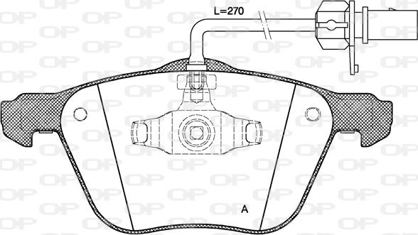 Open Parts BPA0836.02 - Тормозные колодки, дисковые, комплект www.autospares.lv