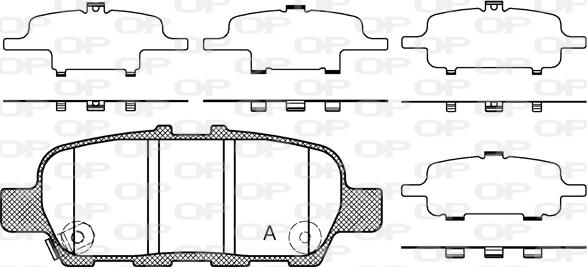 Open Parts BPA0876.41 - Тормозные колодки, дисковые, комплект www.autospares.lv