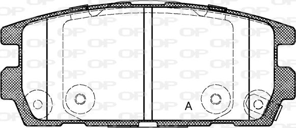 Open Parts BPA0877.02 - Тормозные колодки, дисковые, комплект www.autospares.lv