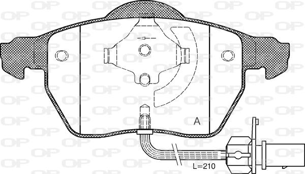 Open Parts BPA0390.52 - Bremžu uzliku kompl., Disku bremzes autospares.lv