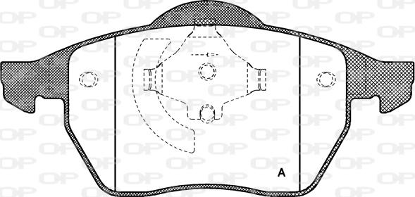 Open Parts BPA0390.01 - Тормозные колодки, дисковые, комплект www.autospares.lv