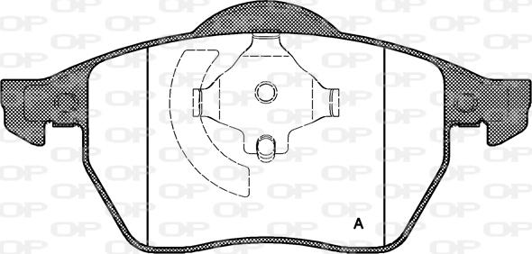 Open Parts BPA0390.20 - Тормозные колодки, дисковые, комплект www.autospares.lv