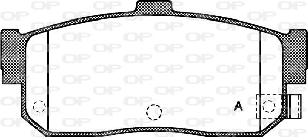 Open Parts BPA0366.22 - Тормозные колодки, дисковые, комплект www.autospares.lv