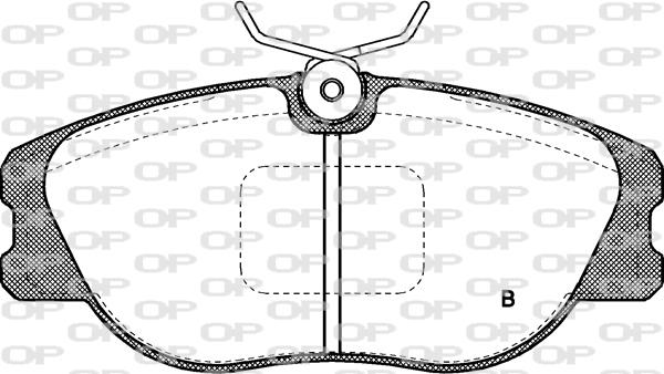 Open Parts BPA0305.02 - Тормозные колодки, дисковые, комплект www.autospares.lv