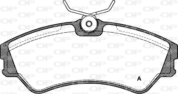 Open Parts BPA0383.00 - Тормозные колодки, дисковые, комплект www.autospares.lv