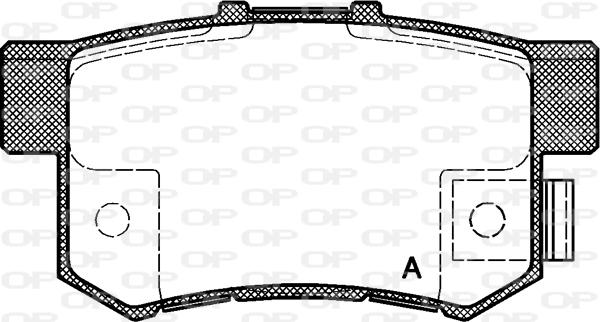 Open Parts BPA0325.12 - Тормозные колодки, дисковые, комплект www.autospares.lv