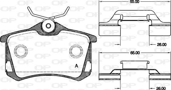 Open Parts BPA0263.50 - Brake Pad Set, disc brake www.autospares.lv