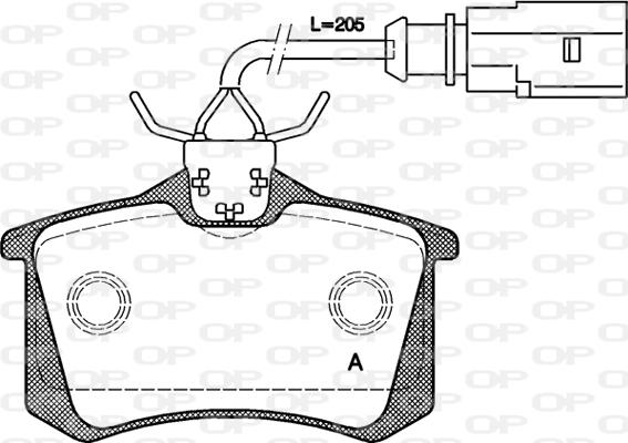 Open Parts BPA0263.51 - Bremžu uzliku kompl., Disku bremzes autospares.lv