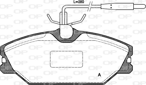 Open Parts BPA0208.12 - Bremžu uzliku kompl., Disku bremzes autospares.lv