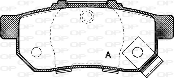 Open Parts BPA0233.52 - Bremžu uzliku kompl., Disku bremzes autospares.lv