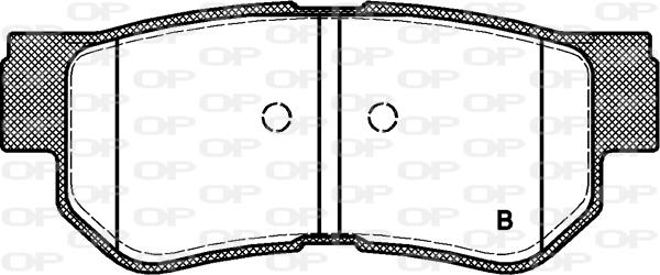 Open Parts BPA0746.02 - Тормозные колодки, дисковые, комплект www.autospares.lv