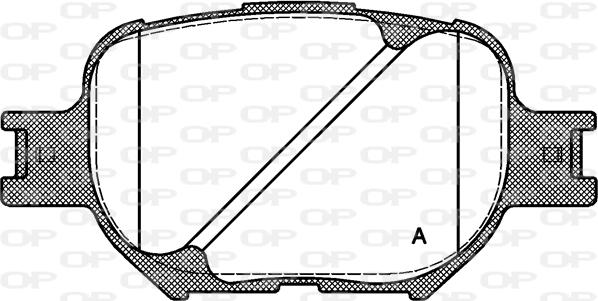 Open Parts BPA0742.00 - Тормозные колодки, дисковые, комплект www.autospares.lv