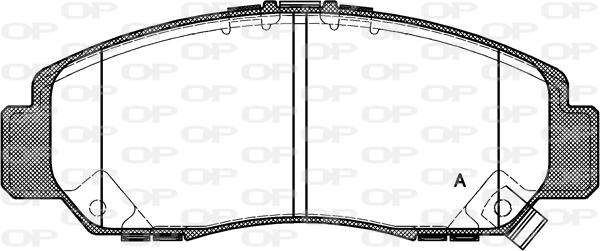 Open Parts BPA0747.12 - Тормозные колодки, дисковые, комплект www.autospares.lv