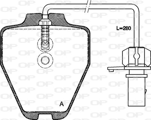 Open Parts BPA0752.22 - Тормозные колодки, дисковые, комплект www.autospares.lv