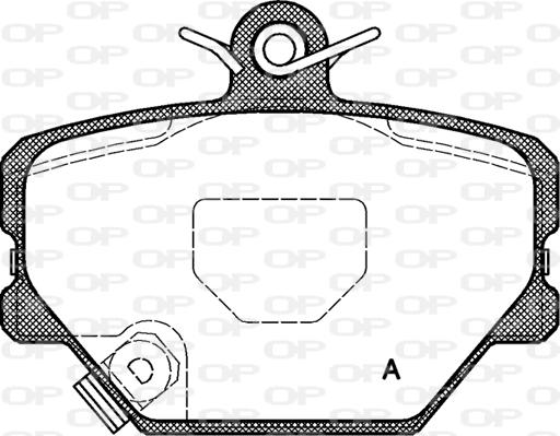 Open Parts BPA0705.02 - Тормозные колодки, дисковые, комплект www.autospares.lv