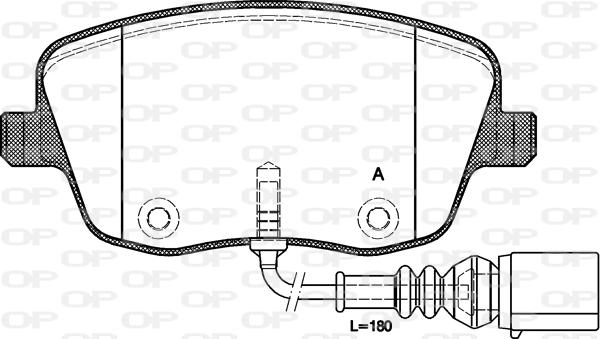 Open Parts BPA0775.01 - Тормозные колодки, дисковые, комплект www.autospares.lv