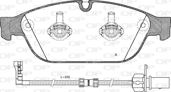 Open Parts BPA1441.12 - Bremžu uzliku kompl., Disku bremzes www.autospares.lv