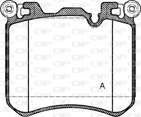 Open Parts BPA1413.00 - Тормозные колодки, дисковые, комплект www.autospares.lv