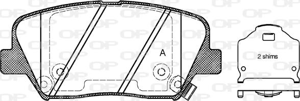 Open Parts BPA1412.02 - Bremžu uzliku kompl., Disku bremzes autospares.lv