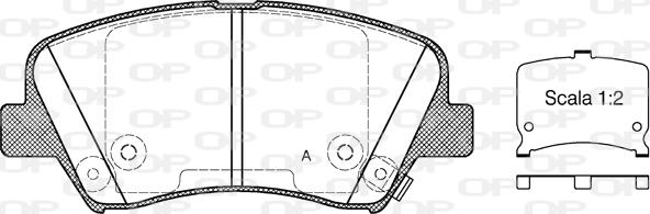 Open Parts BPA1412.32 - Тормозные колодки, дисковые, комплект www.autospares.lv