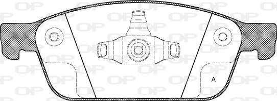 Open Parts BPA1510.10 - Тормозные колодки, дисковые, комплект www.autospares.lv