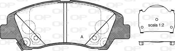 Open Parts BPA1583.02 - Bremžu uzliku kompl., Disku bremzes www.autospares.lv