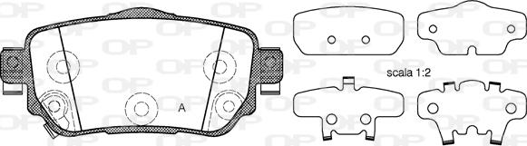 Open Parts BPA1582.02 - Bremžu uzliku kompl., Disku bremzes autospares.lv