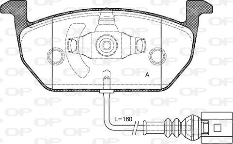 Open Parts BPA1601.01 - Тормозные колодки, дисковые, комплект www.autospares.lv