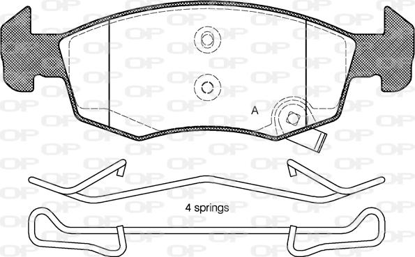 Open Parts BPA1634.02 - Bremžu uzliku kompl., Disku bremzes www.autospares.lv