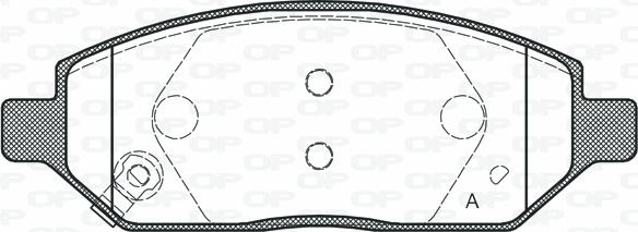 Open Parts BPA1674.02 - Тормозные колодки, дисковые, комплект www.autospares.lv