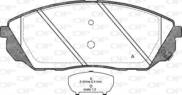 Open Parts BPA1041.12 - Bremžu uzliku kompl., Disku bremzes www.autospares.lv