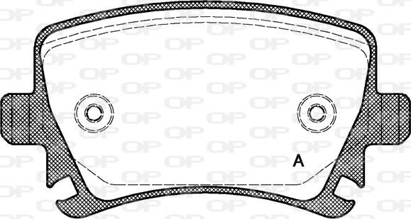 Open Parts BPA1031.00 - Тормозные колодки, дисковые, комплект www.autospares.lv