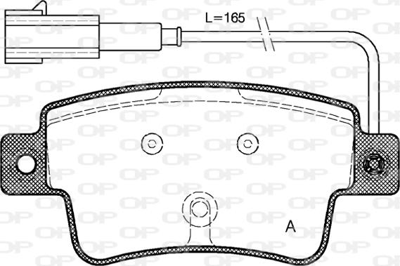 Open Parts BPA1198.02 - Тормозные колодки, дисковые, комплект www.autospares.lv