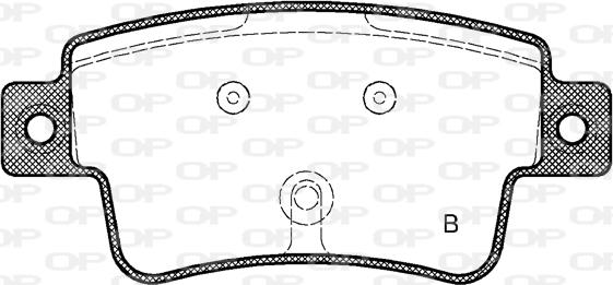 Open Parts BPA1198.02 - Тормозные колодки, дисковые, комплект www.autospares.lv